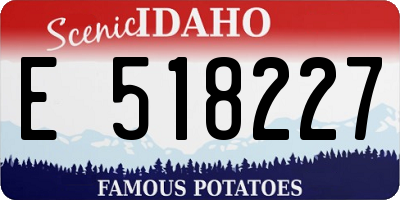 ID license plate E518227