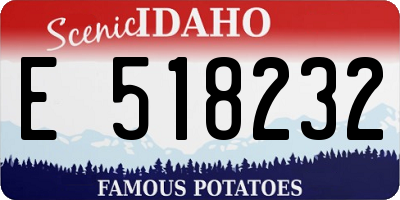 ID license plate E518232