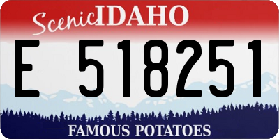 ID license plate E518251