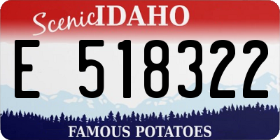 ID license plate E518322