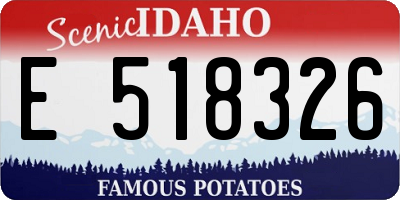 ID license plate E518326