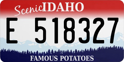 ID license plate E518327
