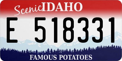 ID license plate E518331