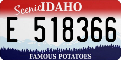 ID license plate E518366
