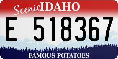 ID license plate E518367