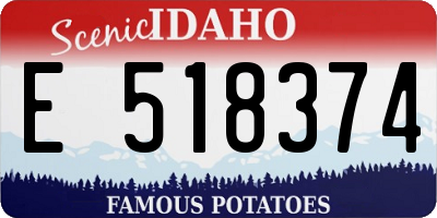 ID license plate E518374
