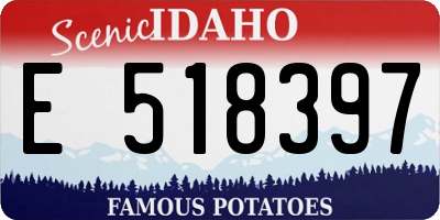 ID license plate E518397