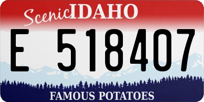 ID license plate E518407