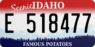 ID license plate E518477