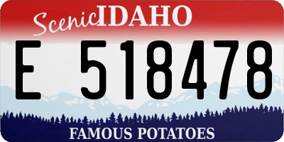 ID license plate E518478