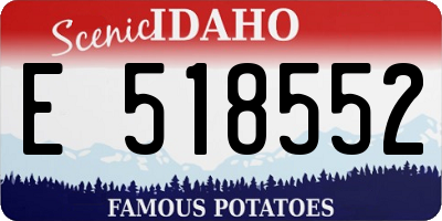 ID license plate E518552