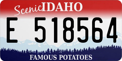 ID license plate E518564