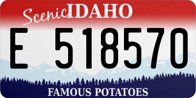 ID license plate E518570