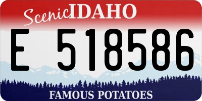 ID license plate E518586