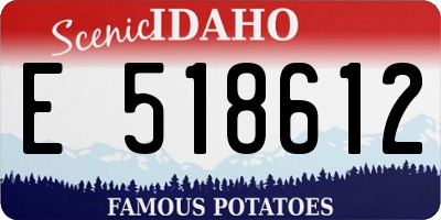 ID license plate E518612