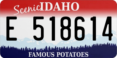 ID license plate E518614