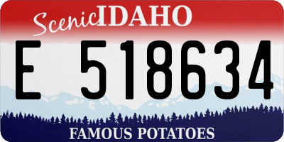 ID license plate E518634