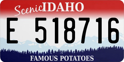 ID license plate E518716