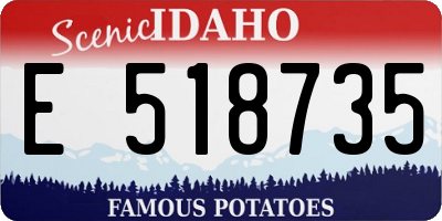 ID license plate E518735