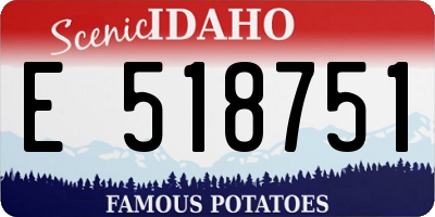 ID license plate E518751