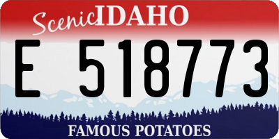 ID license plate E518773