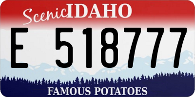 ID license plate E518777