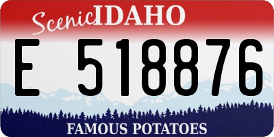 ID license plate E518876