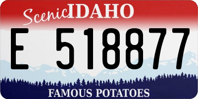 ID license plate E518877