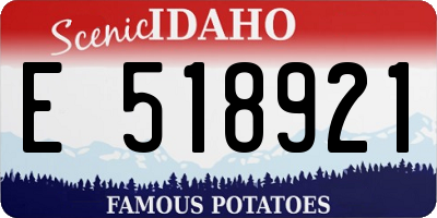 ID license plate E518921