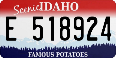 ID license plate E518924