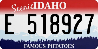 ID license plate E518927