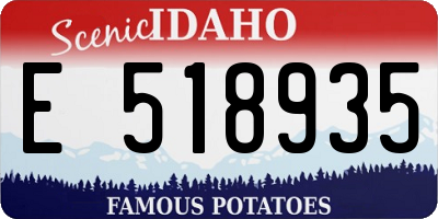 ID license plate E518935