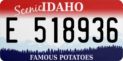 ID license plate E518936