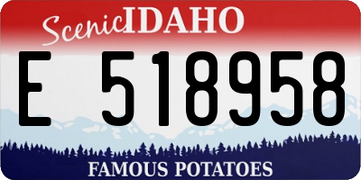 ID license plate E518958