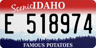 ID license plate E518974