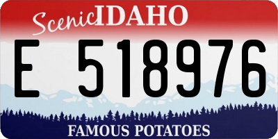 ID license plate E518976