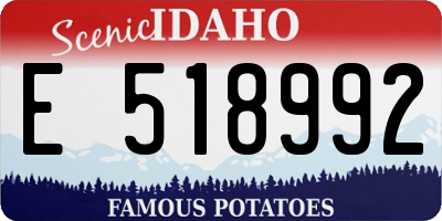 ID license plate E518992