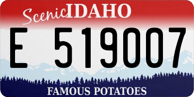 ID license plate E519007