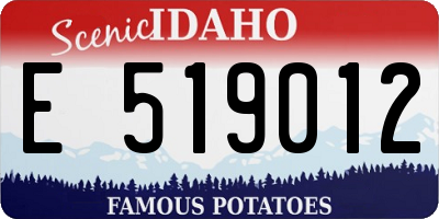 ID license plate E519012