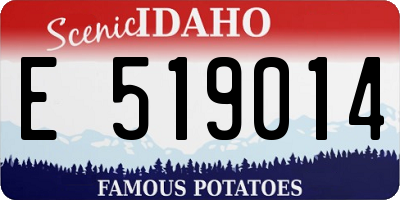ID license plate E519014