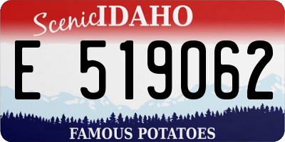 ID license plate E519062