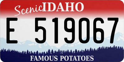 ID license plate E519067