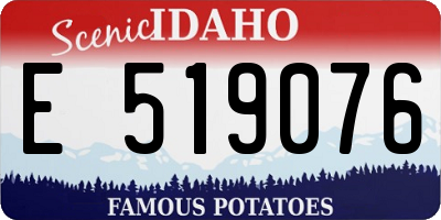 ID license plate E519076