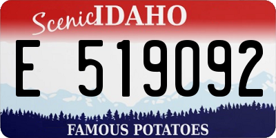 ID license plate E519092