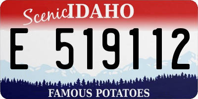 ID license plate E519112