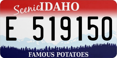 ID license plate E519150