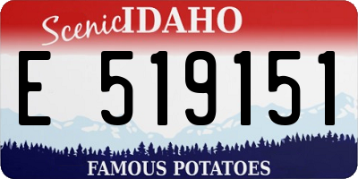 ID license plate E519151