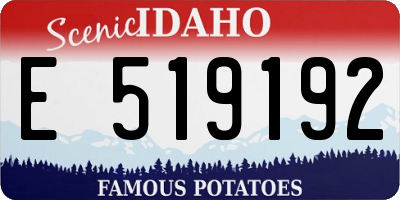 ID license plate E519192