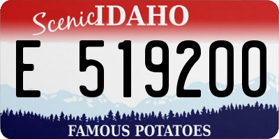 ID license plate E519200