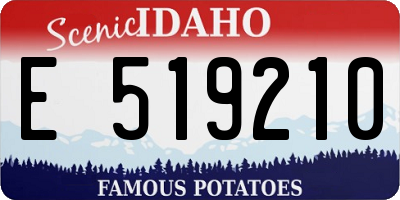 ID license plate E519210